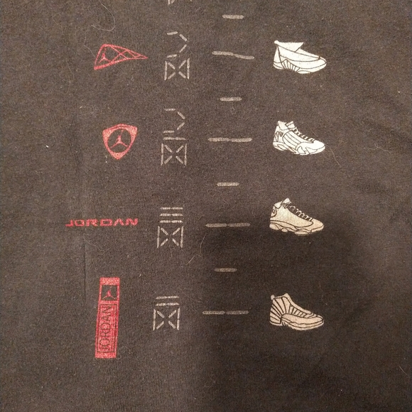 '08 Michael Jordan T-shirt L blk double sided measurement - Picture 11 of 12